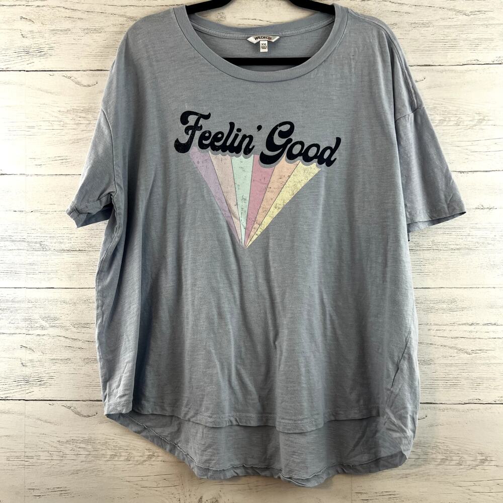 Wildfox Feelin' Good Purple‎ Graphic Tee Shirt Size XXL